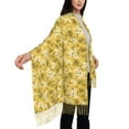 thumbnail image 5 of Cauagu Flower Print Women Wrap Shawl tassels Scarves Retro Scarf 77.6"X28.3", 5 of 8