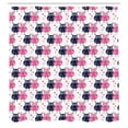 thumbnail image 2 of Ambesonne Owl Shower Curtain, Valentines Animals Lovebirds, 69"Wx84"L, Navy Blue Pink and White, 2 of 4