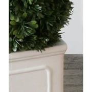 Better Homes & Gardens Artificial Boxwood Plant in White Planter 9 H