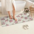 thumbnail image 4 of Pioneer Flower Floral Print Pattern Bathroom Rugs Mat, Non Slip Microfiber Bathroom Rug with Rubber Backing, Soft Mats for Bathroom Floor Tub Shower, 24"x60", 4 of 5