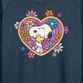 thumbnail image 3 of Peanuts - Hug Heart Flower - Women's Lightweight French Terry Long Sleeve Shirt, 3 of 6
