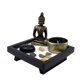 thumbnail image 2 of Escritorio meditación jardín estatua de Buda con candelita incienso rocas arena decoración del hogar regalo relajante Sweethay HA2149-00B, 2 of 6