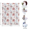 thumbnail image 4 of Vintage Baseball Elements Pattern Blanket,Comfortable Soft Lamb Wool Throw Blanket,All Season,Warm Lightweight Blankets for Sofa Bed Couch Living Room Chair,30"x40", 4 of 4