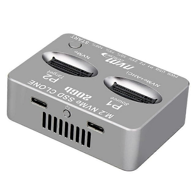 Dual-Bay External Hard Disk Box Gen2X 20Gbps M.2 SSD Enclosure M/B M Key Solid Disk Case M.2 M.3 NVME PCI-E