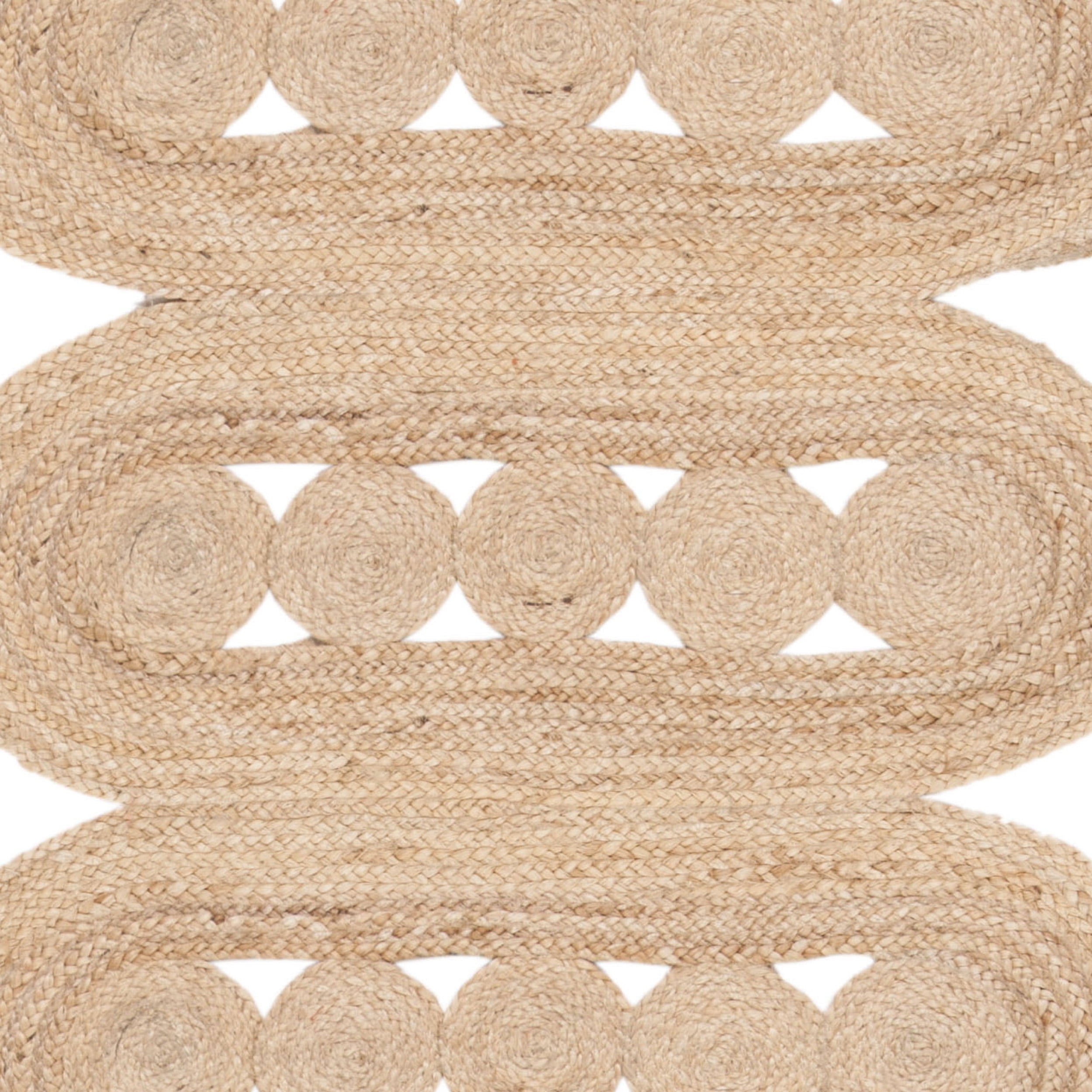 SAFAVIEH Natural Fiber Kaelee Braided Geometric Jute Runner Rug, Natural, 2'6" x 8'