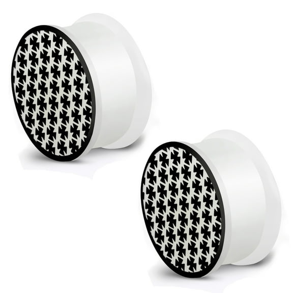 Glow in the Dark Soft Silicone Pattee Biker Iron Cross Saddle Ear Plugs, Pair