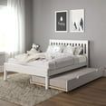 thumbnail image 4 of Donco Kids Contempo Mission Full Size Solid Pine Wood White Bed with Twin Trundle, 4 of 5