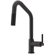 VIGO Utopia 14 in. H Single Handle Pull-Down Sprayer Kitchen Bar Faucet in Matte Black