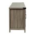thumbnail image 6 of Emma + Oliver Barn Door Style TV Stand for up to 65" TV's - Farmhouse Gray Wash Entertainment Center - 59" Media Console with Adjustable Middle Shelf, 6 of 12