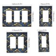 thumbnail image 2 of Yayeee Rocker Switch Wall Plate 1-Gang 4.6"x2.9" Home Decorative Outlet Cover, Blue Art Pattern, 2 of 6