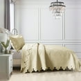 thumbnail image 3 of MarCielo 3Pcs 100% Cotton Oversized Quilt Bedspread Coverlet Set TK, 3 of 6