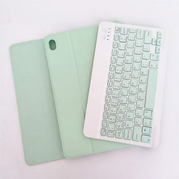 XZAMB Tablet Accessories for Lenovo Pad Tab P11 11 inch TB-J606F LX110 Solid Color Detachable Square Keycap Bluetooth Keyboard Leather Tablet Case with Stand(Pink)