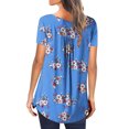 thumbnail image 5 of Pntutb Womens Summer Tunic Tops Short Sleeve Clearance Casual V Neck Hide Belly Tee Blouses, 5 of 6