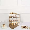Efavormart 17" Tall 4-Tier Gold Metal Spiral Stairway Cupcake Display Stand, Dessert Cake Step ...