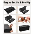 thumbnail image 6 of 30 Inches Storage Ottoman Bench with Wooden Legs, Faux Leather Folding Ottoman Foot Rest, Storage Bench for Living Room, Hallway & Bedroom, Upgrade Large Capacity (Engineered Wood, Black), 6 of 7