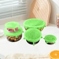 thumbnail image 2 of CanGonggg Silicone Stretch Lids Reusable Airtight Food Covers Elastic Heat Microwave Bowl Toppers Fresh For Containers Food Storage Collapsible Containers Fridge Storage Containers Silicone Pucks for, 2 of 4