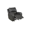 thumbnail image 4 of New Classic Furniture Linton 3-Piece Leather Power Living Room Set in Gray, 4 of 9