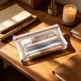 thumbnail image 7 of Mesh Pencil Case, 5 Pack Transparent Zipper Pencil Pouches, Large Capacity Pen Storage Bags, for Students Back to School Supplies, Pink, 7 of 7