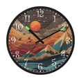 thumbnail image 2 of Voice Activated Clock with Glow Light 12 Inch Large Silent Wall Clock Battery Operated for Home Decor Colorful Clouds and Mountains, 2 of 8
