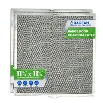 Range Hood Filter Replacement 11.6” x 11.2” BPQTF S99010317 Broan Charcoal Grease Filter Combo - Ductless Stove Vent Filter - Metal Mesh Blocks Grease and the Carbon Filters Kitchen Oven Air (2-Pack)