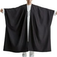 thumbnail image 6 of TFEOQRY Men's Muslim Robe Casual Loose Arabian Robe Long Sleeved Ankle Length Robe Black, 6 of 9