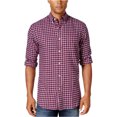 thumbnail image 1 of John Ashford - Camisa con botones supersuave para hombre grande y alto, color rojo, pequeño, 1 of 1