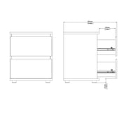 Tvilum Aurora 2 Drawer Bedroom Nightstand for Adults, White