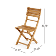 thumbnail image 3 of Tcbosik 2 Pack Folding Dining Chairs for Outdoor, Portable Acacia Wood Chair, Bistro Chair for Garden, Patio, Deck, Backyard, Natural, 3 of 9