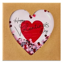 Heart Confetti Gift Box, Brown, 6" x 6" x 4", Valentine's Day by Way To Celebrate