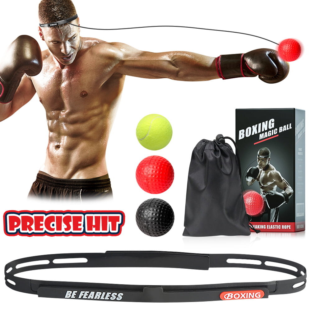 Boxing Reflex Ball Set 3 Difficulty Level Boxing Balls with Adjustable Headband 