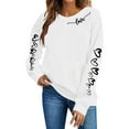 thumbnail image 5 of Fewfanhot Womens Tops Valentines Day Sweatshirt for Women Funny Love Heart Shirts Casual Valentine Pullover Long Sleeve Tops, 5 of 5