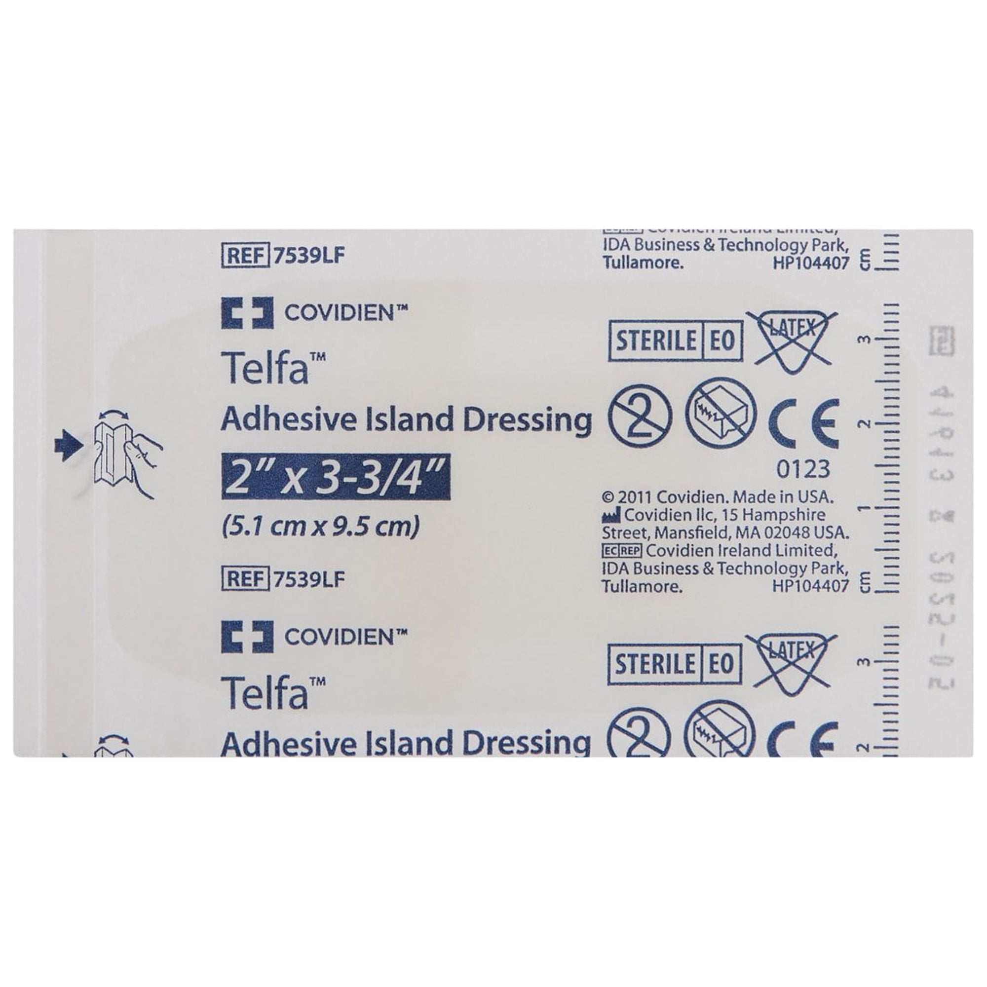 Telfa Adhesive Island Dressing, Sterile, Bandages Strip, 2 in x 3 1/4 in, 50 Count, 8 Packs, 400 Total