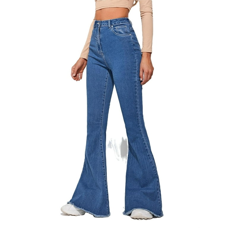 Walmart women's jeans elastic hot sale waist