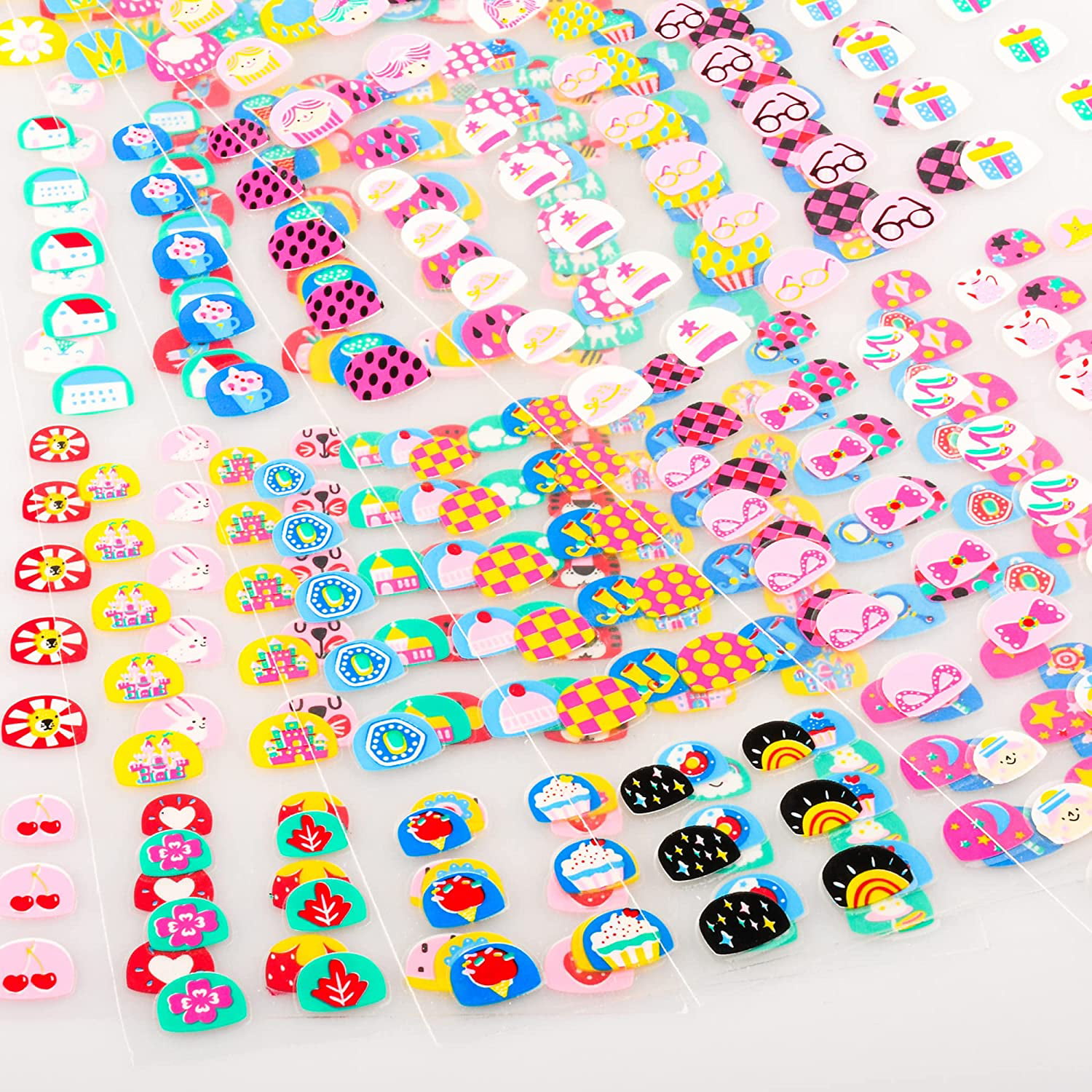 360PCS Sticker Earrings for Girls, Stick on Earrings for Little Girls, 3D  Self-Adhesive Glitter Craft Crystal Stickers
