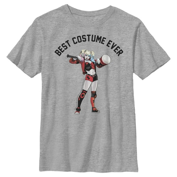 Boy's Batman Harley Quinn Costume  Graphic Tee Athletic Heather Small