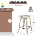 thumbnail image 2 of AENKYO 26" Swivel Bar Stools Set of 2, Counter Height Island Stools for 34"-40" Counters, Fabric Padded, Beige, 2 of 7