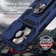thumbnail image 4 of Armor Case for iPhone Stand Case with Slide Camera Cover &Kickstand Military Grade Heavy Duty Protective with Magnetic Holder for iPhone11PROMAX(Blue), 4 of 4