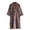01-Navy418, variant on Women's Mountain Tree Graphic Sleep Robe Three-Quarter Sleeve Vintage Indoor Bath Gown