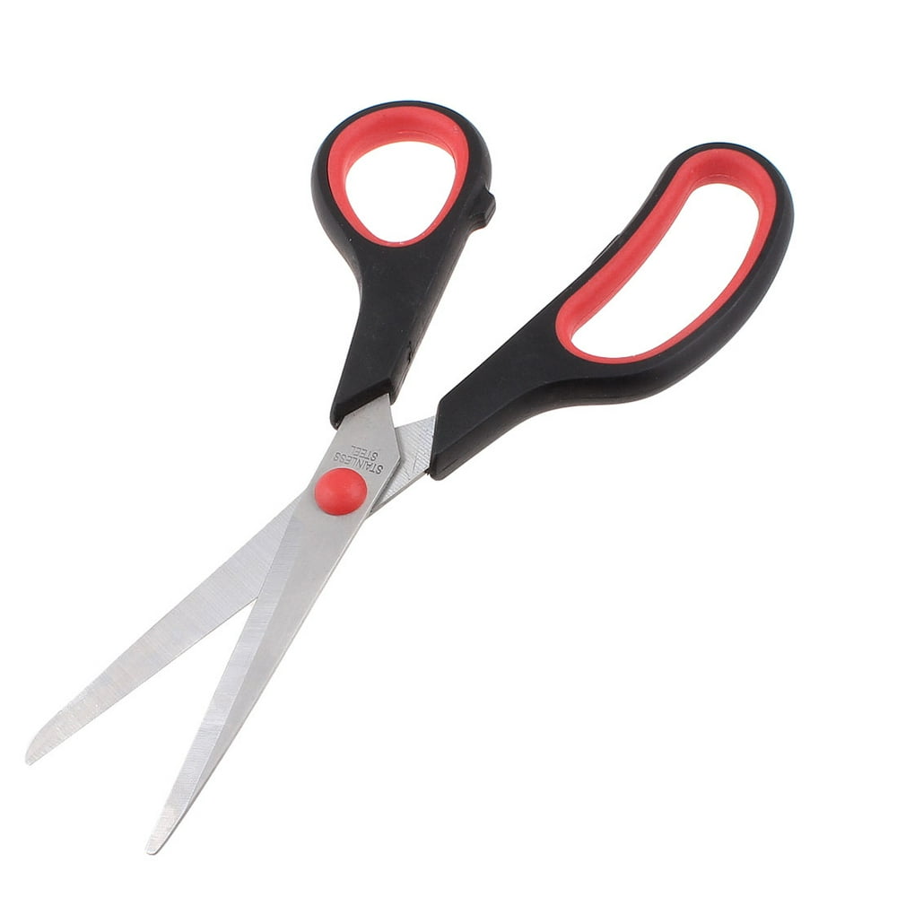 4" Long Blade Red Black Handle Paper Cutting Cutter Scissors Tool