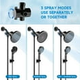 thumbnail image 2 of Filtered Shower Head With Handheld Spray Combo, High Pressure 6" Rain Showerhead & 5" Handheld Dual Shower Head with Filters, Double Shower Heads Set for Hard Water, 69" Shower Hose,Black, 2 of 8