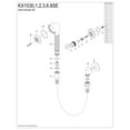 thumbnail image 3 of Kingston Brass KX1038SE Restoration Hand Shower Kit, Brushed Nickel, 3 of 5