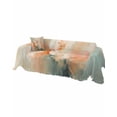 thumbnail image 2 of Orange Sofa Covers for 3 Cushion,Washable Couch Cover for Sectional Sofa Slipcovers with Tassel,Gradient Abstract Floral Minimalist Painting Art Loveseat Covers Futon Cover Throw Blanket 71''x118'', 2 of 8