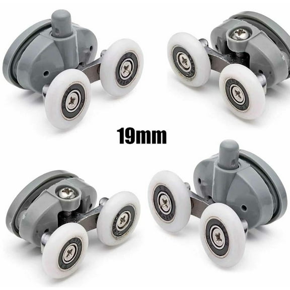 Wheels Top & Bottom Rollers Replace Parts Replacement Runner Set Shower Door Twin 19/23/25/27mm 4 X Accessories