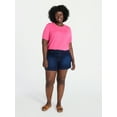 thumbnail image 4 of Terra & Sky Women's Plus Size Crewneck Tee with Short Sleeves, Sizes 0X-5X, 4 of 5