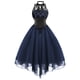 thumbnail image 3 of Vestido de corsé gótico sin mangas para mujer estilo victoriano, con retazos de encaje, estilo vintage, estilo punk, para cóctel y fiesta, 3 of 5