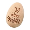 thumbnail image 2 of Beautynvta Easter Decoration, Handcrafted Wooden Easter Egg with Carved Happy Easter Rabbit Design, for Spring Home Decor, Table Centerpiece & Easter Gift, 2 of 7