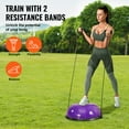 thumbnail image 3 of KFFKFF Half Balance Ball Trainer, 23-inch Stability Ball with a 660lbs Weight Limit, Includes Resistance Bands & Foot Pump for a Comprehensive Home Gym Experience, Ideal for Full Body Fitness, Purple, 3 of 9