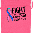 thumbnail image 4 of Inktastic Fight Thyroid Cancer Pink, Blue, Teal Ribbon Boys or Girls Baby Bodysuit, 4 of 5