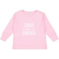 thumbnail image 3 of Inktastic Hold Your Horses in White Boys or Girls Long Sleeve Toddler T-Shirt, 3 of 5