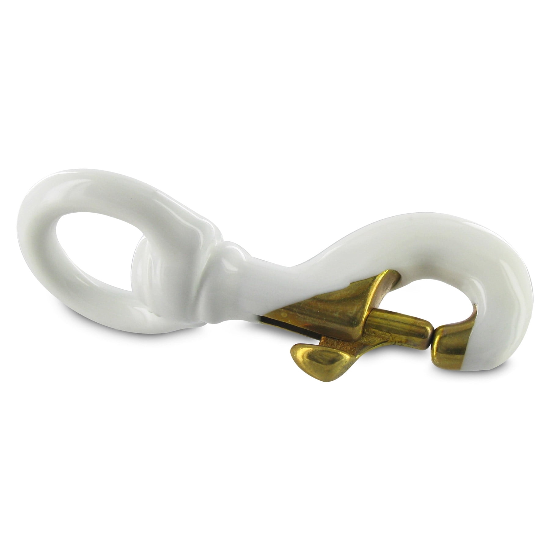 Rubber Coated Brass Swivel Snap - 3 Pair